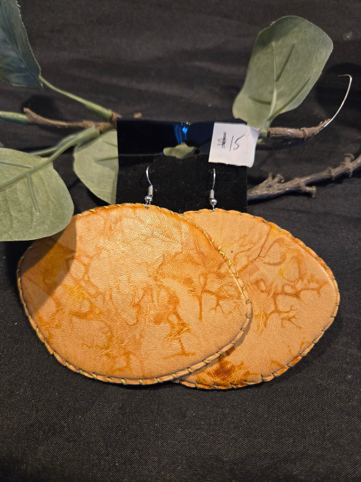 Large leather Earrings - Ase Origins