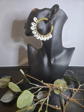 Cowrie & Thread Hoops - Ase Origins