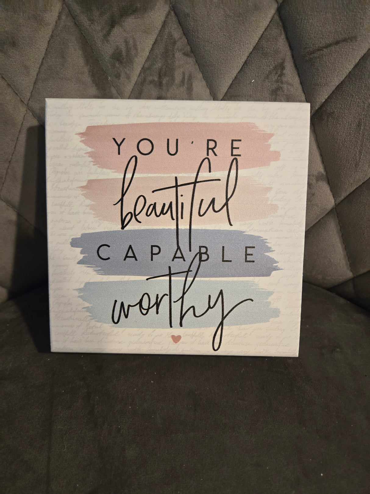 You are Beautiful...Wood Square (extra thick)