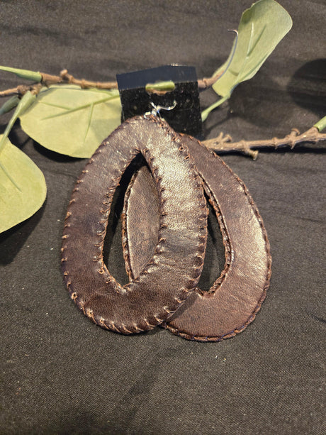Large leather Earrings - Ase Origins