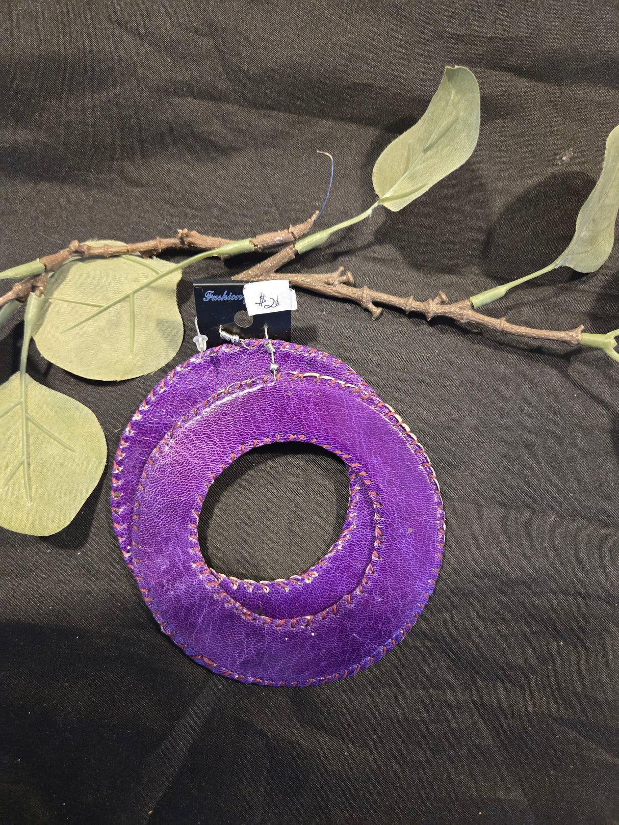 Large leather Earrings - Ase Origins