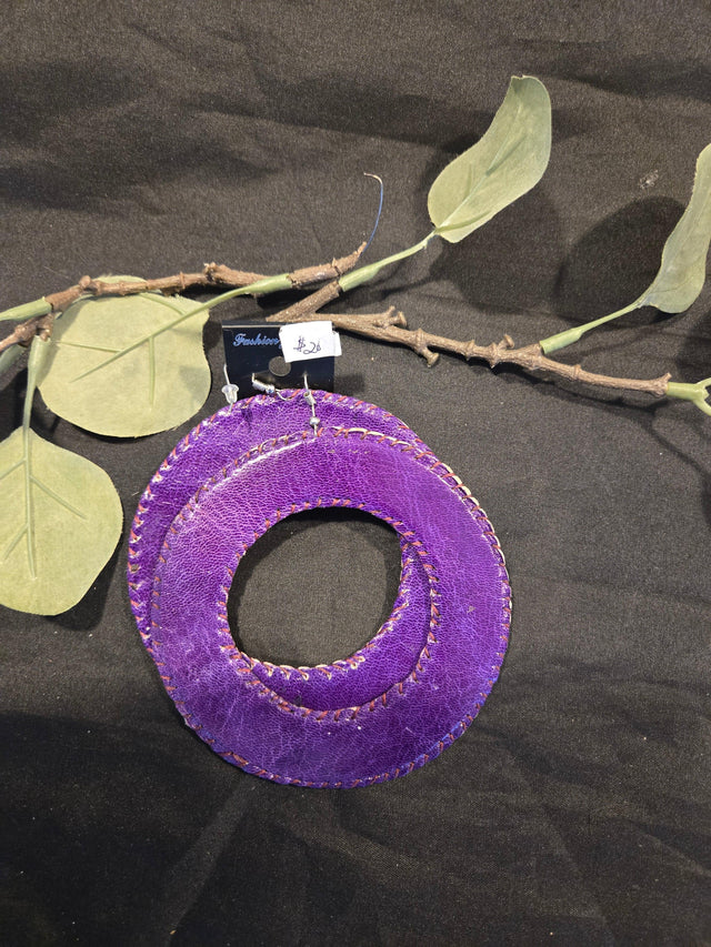 Large leather Earrings - Ase Origins